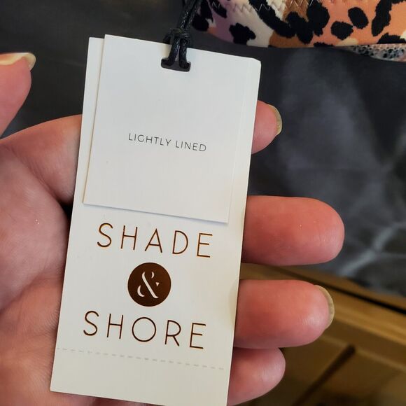 Shade & Shore Women's 36DD Lightly Lined Bikini Top Animal Print‎ New - Picture 3 of 6